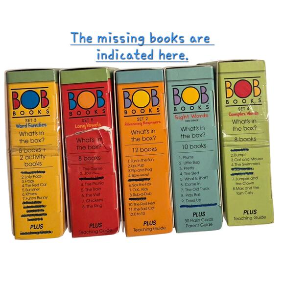 Bob Books Lot of 37 books from 5 incomplete sets, as shown. Great condition! - Picture 12 of 12